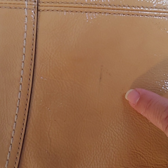 Tan Authentic Leather Coach Clutch with Wristlet - Picture 13 of 16